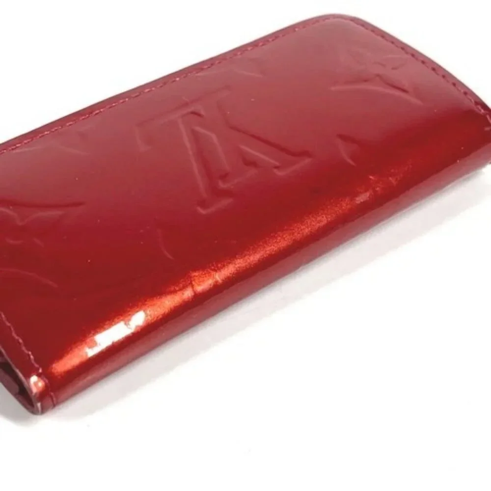 LOUIS VUITTON M91211 MonogramVernis Multicles4 key 4p Key Case Pomdamul Red - Picture 3 of 11